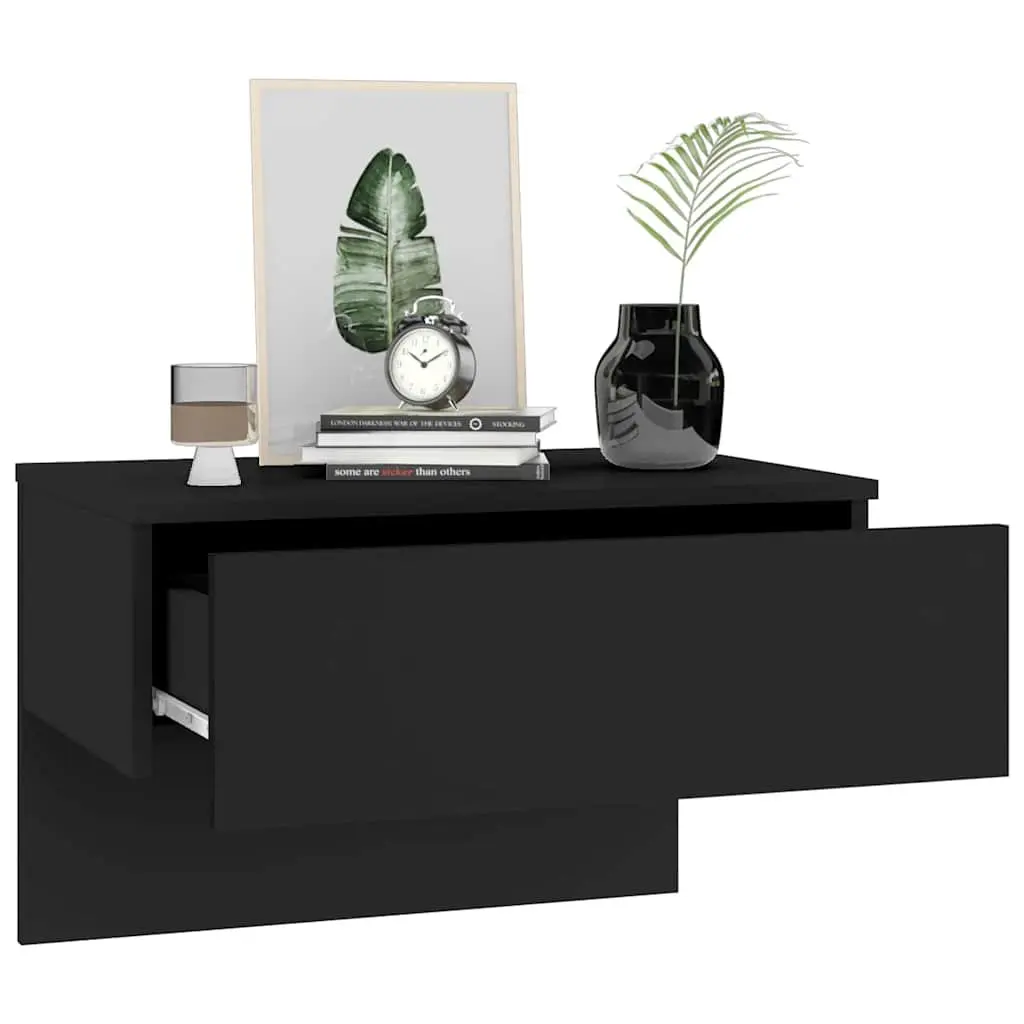 Black Floating Cabinets for Smart Storage