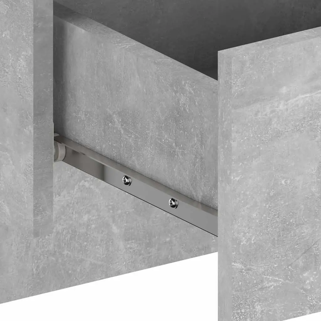 Floating Storage Cabinets Grey Engineered Wood Wall-mounted Bedside Tables 2 Piece