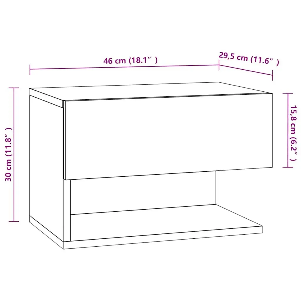 Floating Cabinet in High Gloss White