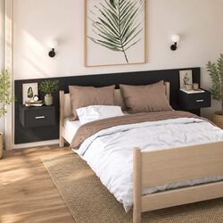 Reliable Black Floating Cabinets, 2 Pack