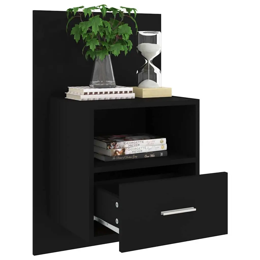 Black Bedside Cabinet for Storage