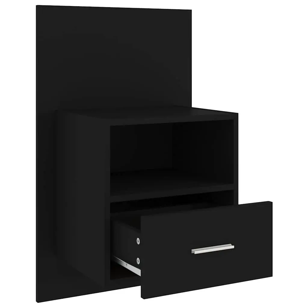 Black Bedside Cabinet for Storage