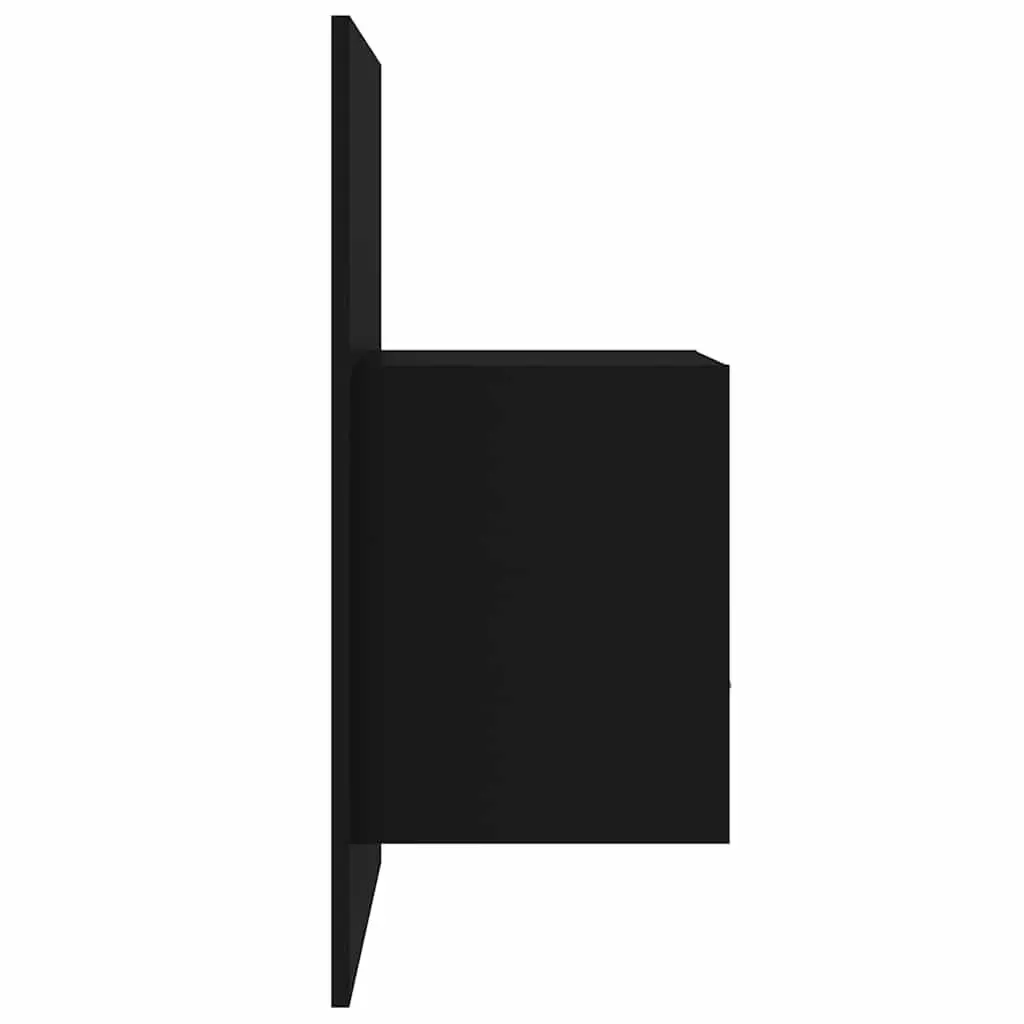 Black Bedside Cabinet for Storage
