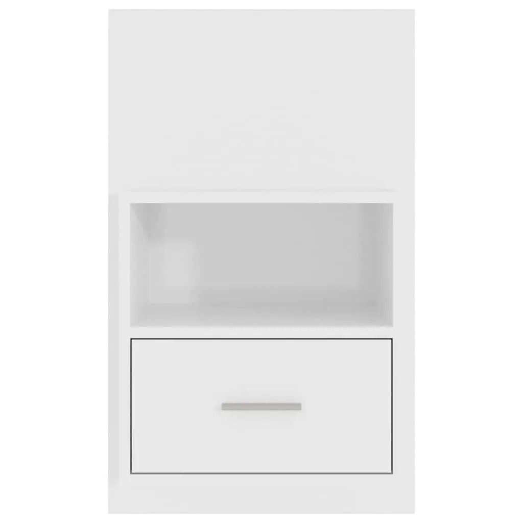 Wall-mounted Bedside Cabinet Storage Unit Drawer White High Gloss