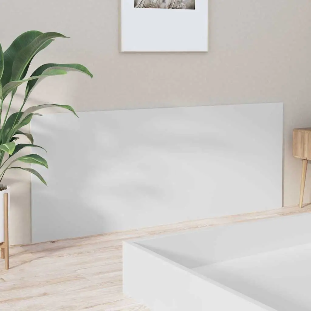 Bed Headboard Wall-Mounted 200 cm White Engineered Wood Bedroom Furniture