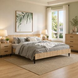 Brown Engineered Wood Wall Headboard 240x80cm - Great Value