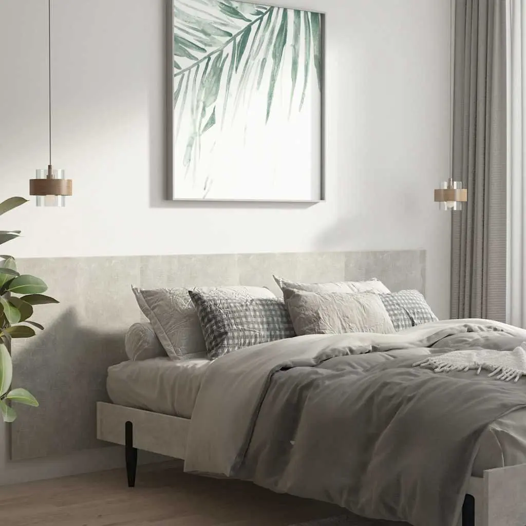 Wall Headboard Grey 240cm Bedroom Headrest Mounted Bed Header Panel