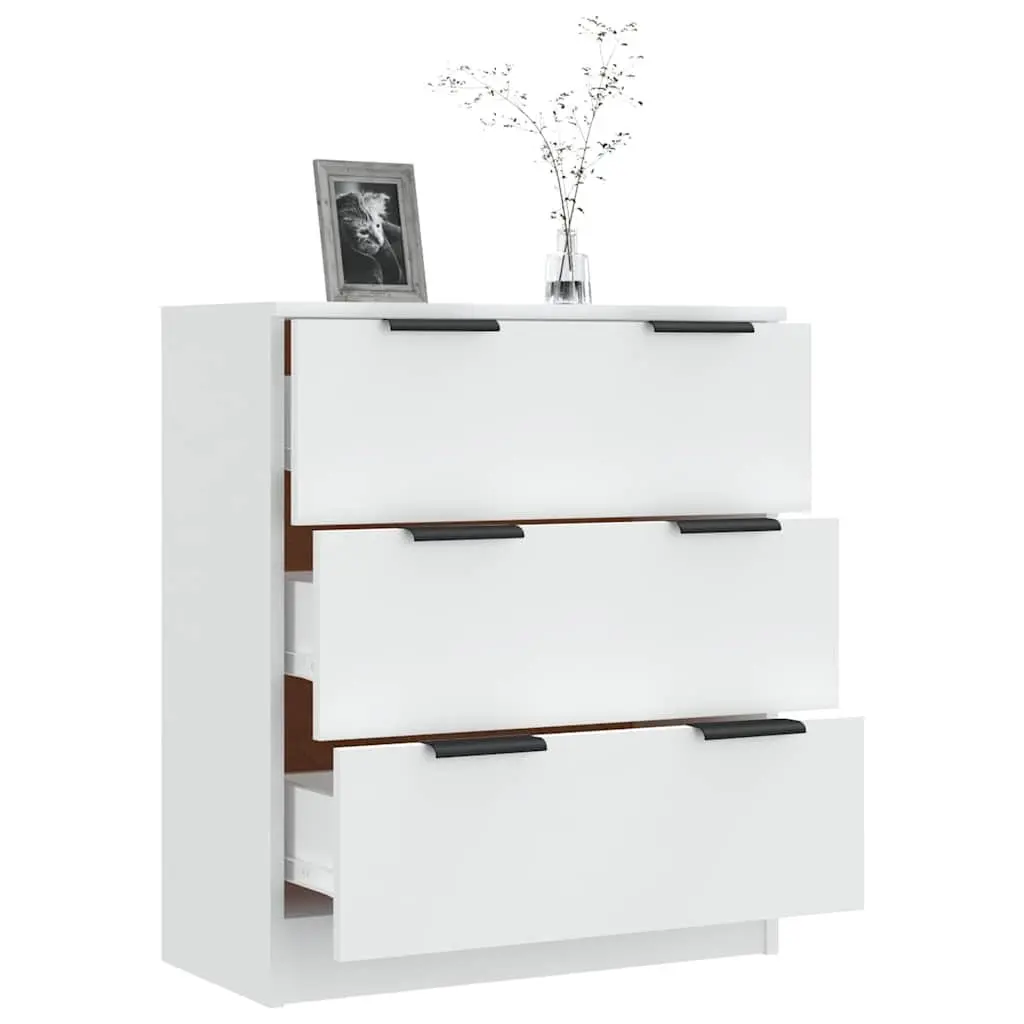 White Sideboard Cabinet with Storage Drawers