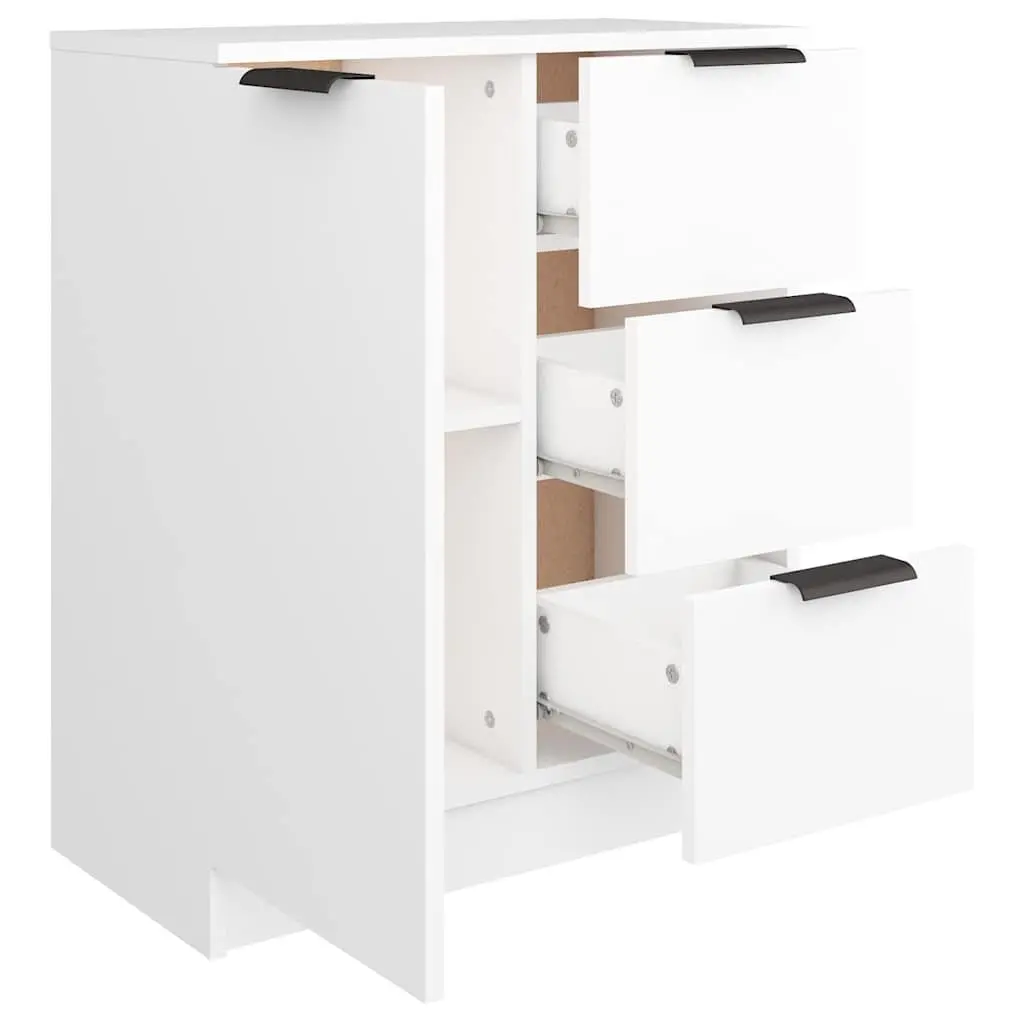 White Sideboard Cabinet 60x30x70 cm Storage Buffet Engineered Wood Furniture