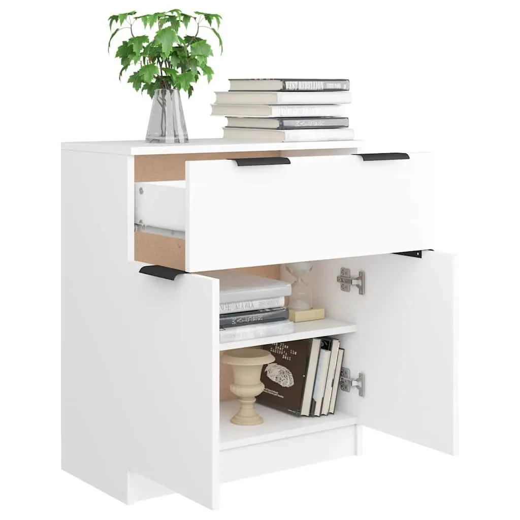 Sideboard Storage Cabinet 60x30x70 cm White with Drawer and Doors