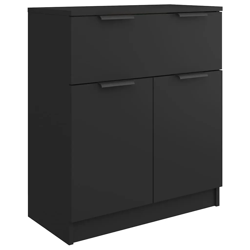 Sideboard Black 60x30x70 cm Storage Cabinet with Drawer and Doors