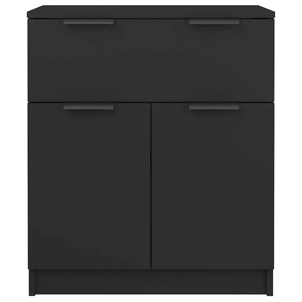 Sideboard Black 60x30x70 cm Storage Cabinet with Drawer and Doors