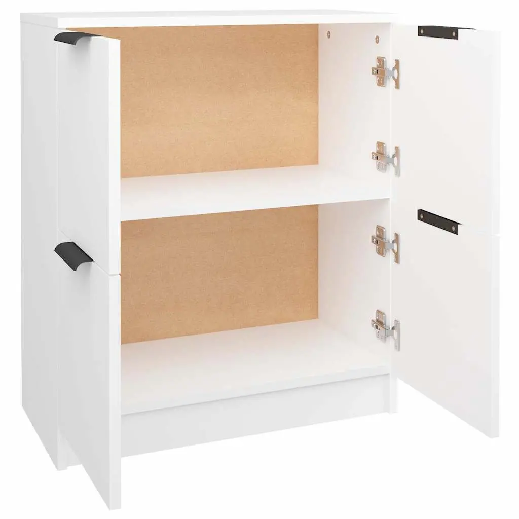 Sideboard Storage Cabinet 60x30x70 cm White 4 Doors Engineered Wood