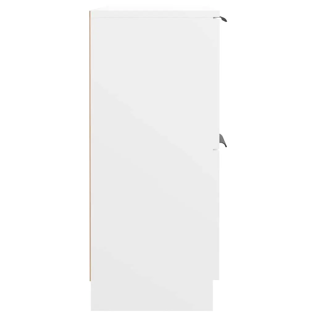Sideboard Storage Cabinet 60x30x70 cm White 4 Doors Engineered Wood