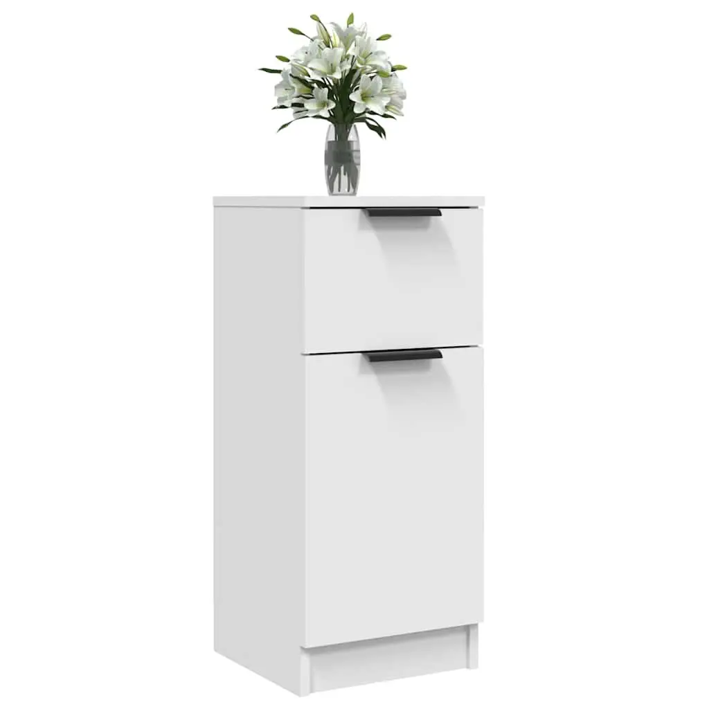 White Sideboard Cabinet 30x30x70cm with 2 Compartments