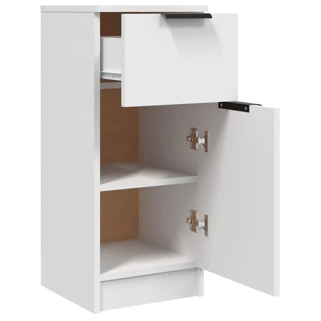 White Sideboard Cabinet 30x30x70cm with 2 Compartments