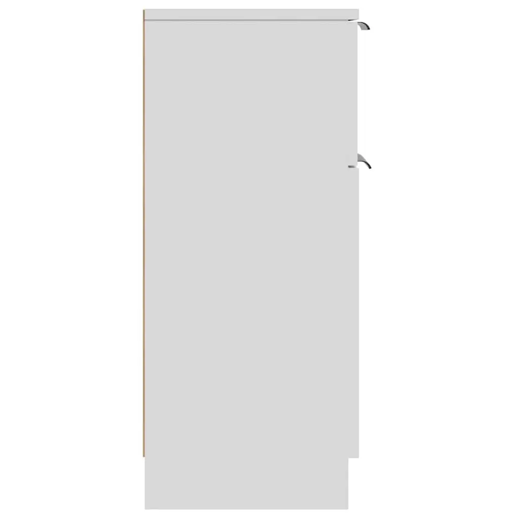 White Sideboard Cabinet 30x30x70cm with 2 Compartments