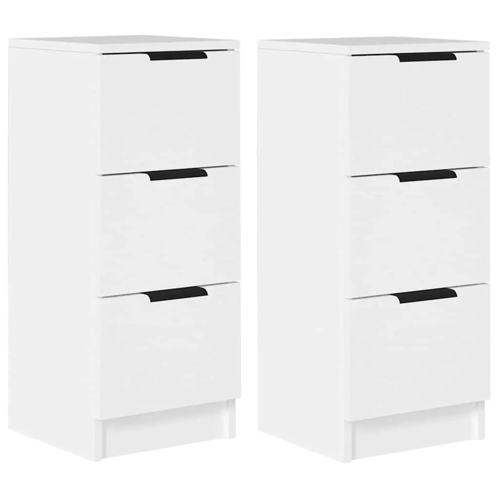 Sideboard Cabinet Storage Drawers 30x30x70cm White Furniture