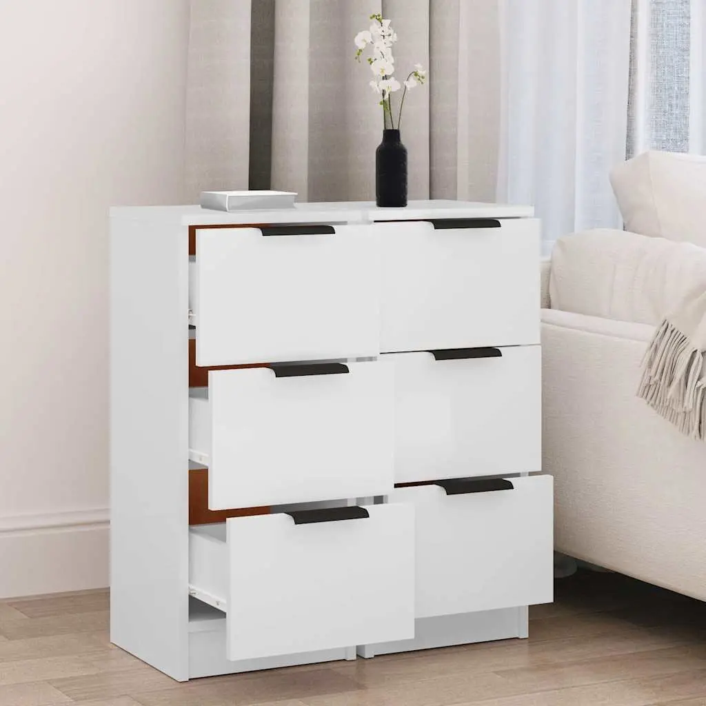 Sideboard Cabinet Storage Drawers 30x30x70cm White Furniture
