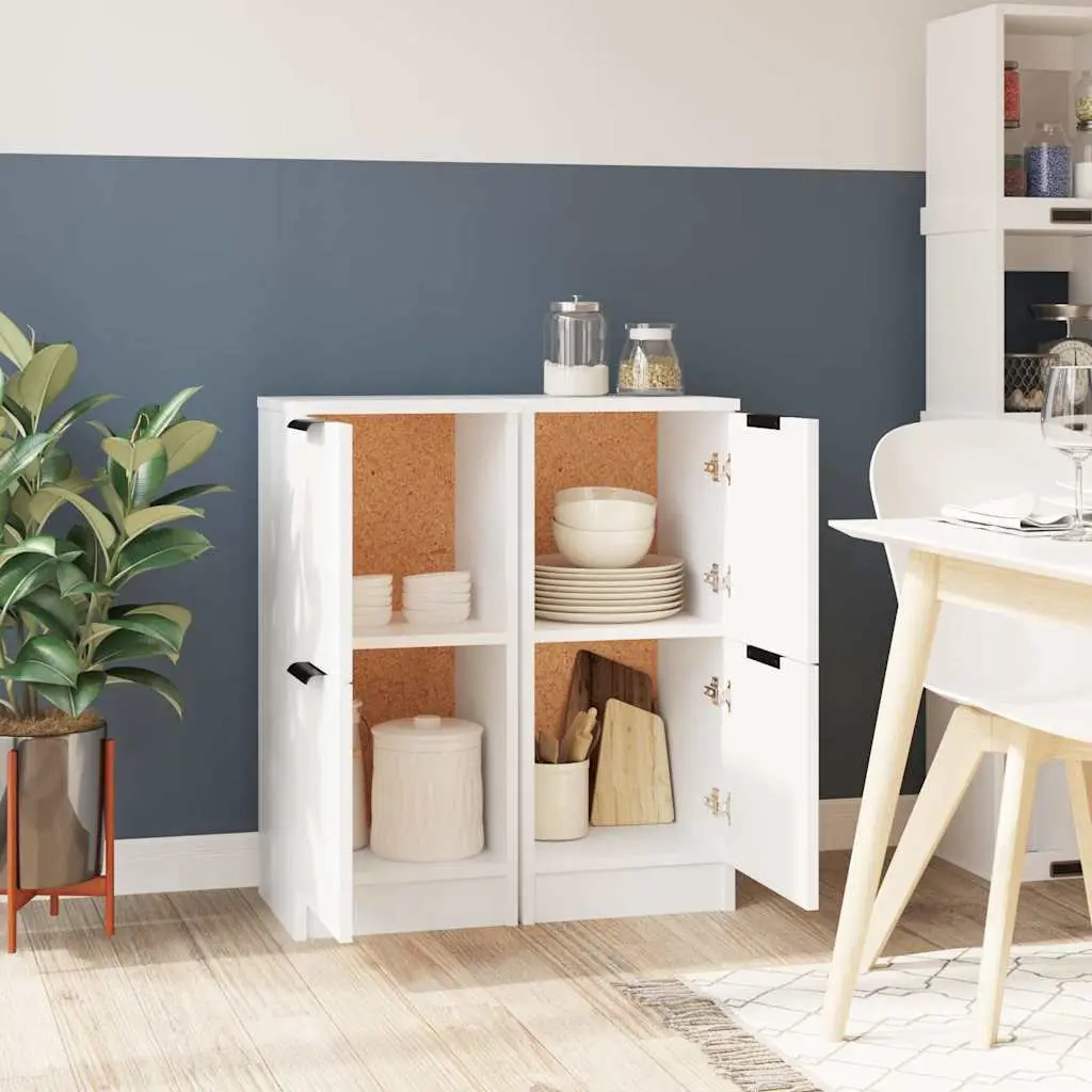 Sideboard Cabinet Storage Furniture 30x30x70 cm White 2 pcs