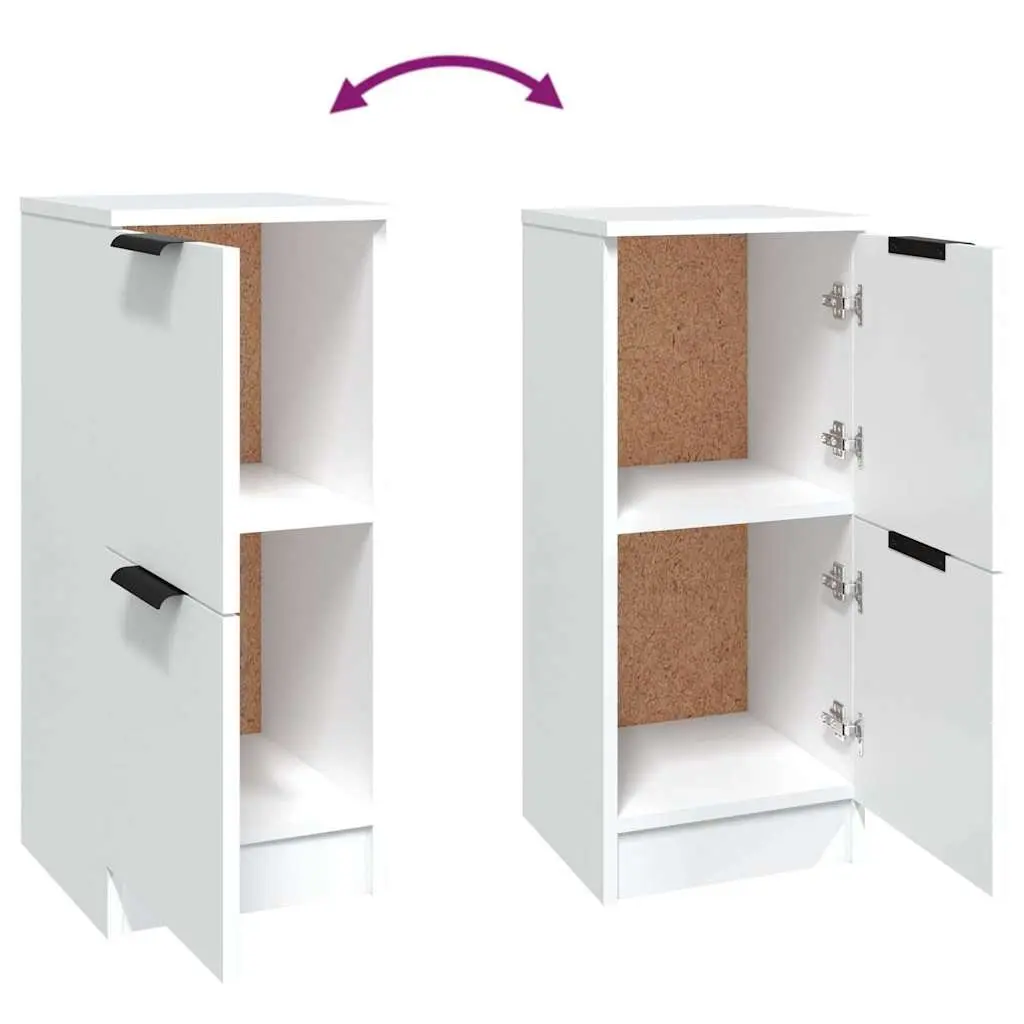 Sideboard Cabinet Storage Furniture 30x30x70 cm White 2 pcs