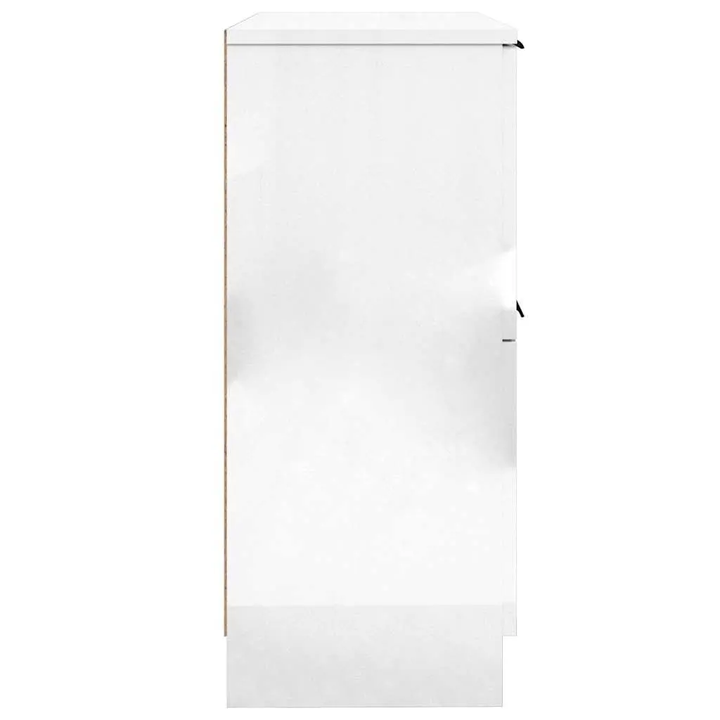 Storage Cabinet in High Gloss White Finish