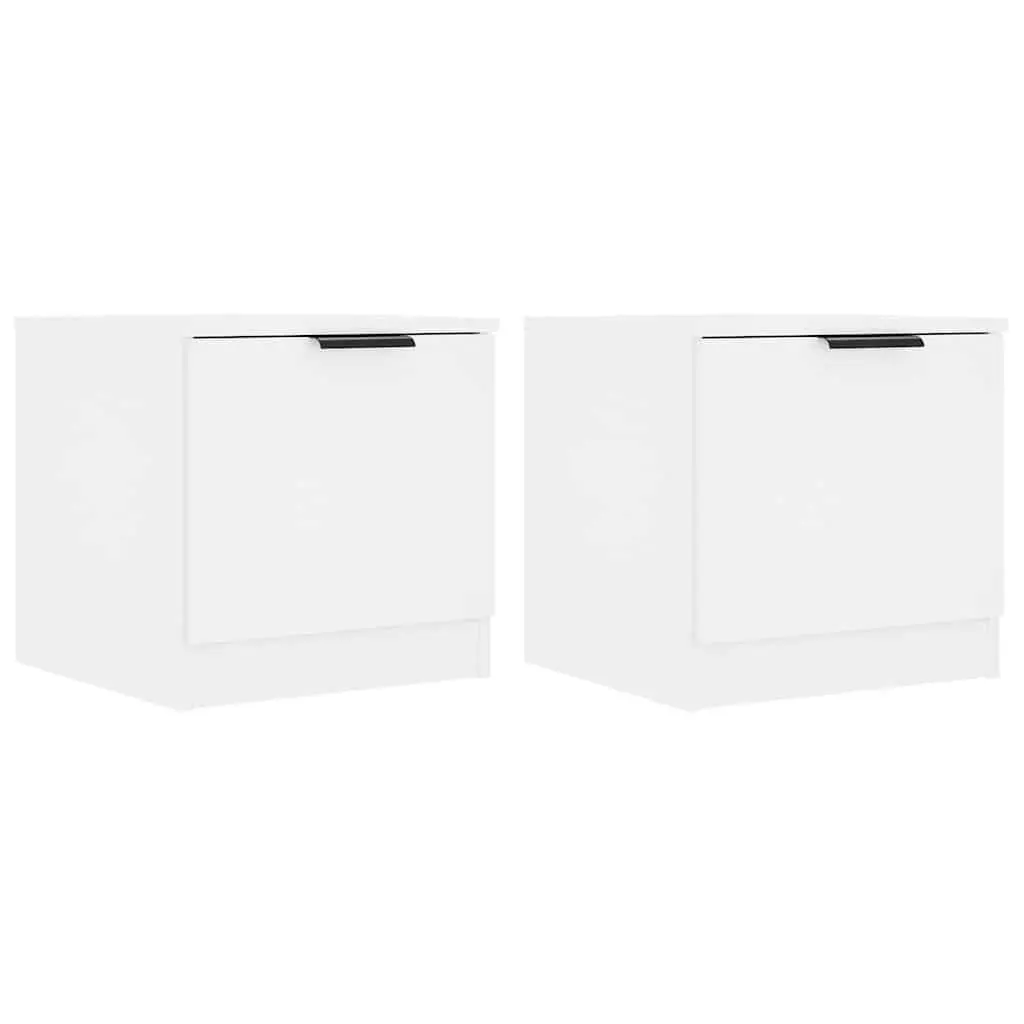 Bedside Cabinet 40x39x40cm White Nightstand Storage Organiser Bedroom Furniture