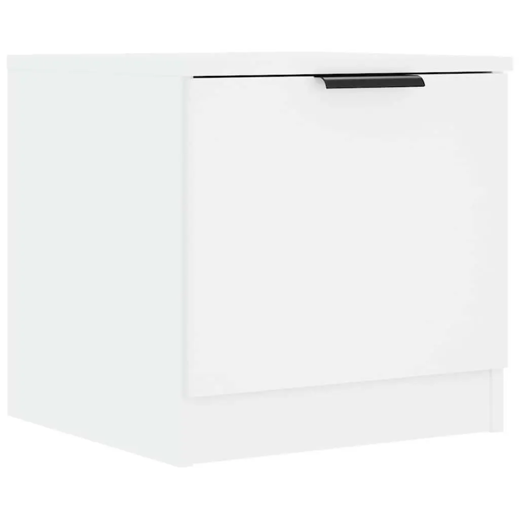 Bedside Cabinet 40x39x40cm White Nightstand Storage Organiser Bedroom Furniture
