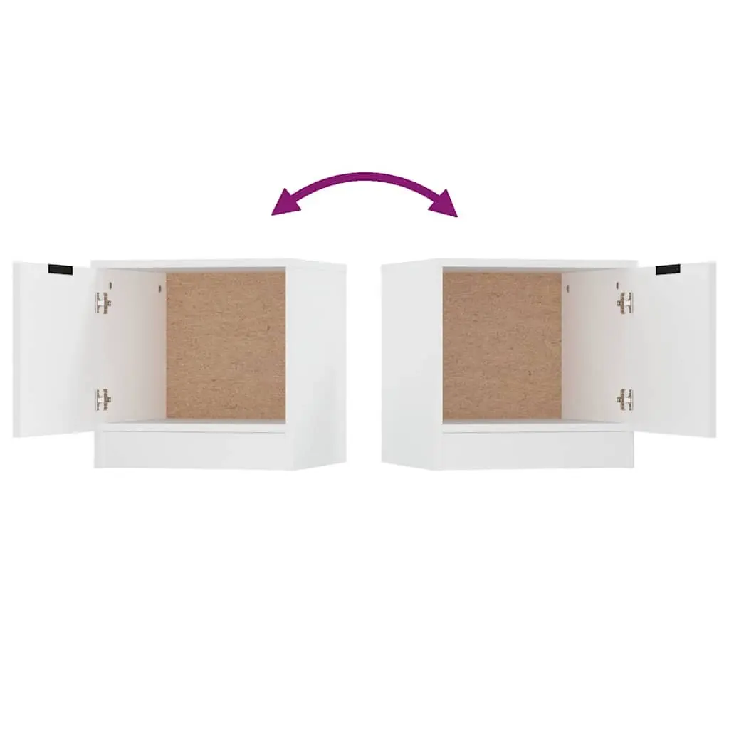Bedside Cabinet 40x39x40cm White Nightstand Storage Organiser Bedroom Furniture