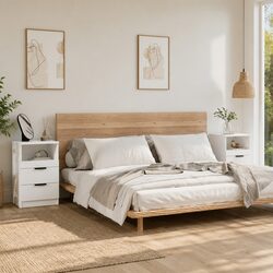 Reliable White Engineered Wood Nightstands for Value