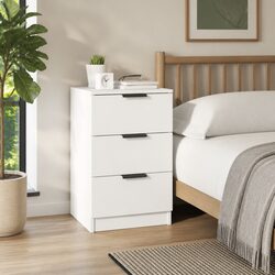 Reliable White Bedside Cabinet with Ample Storage