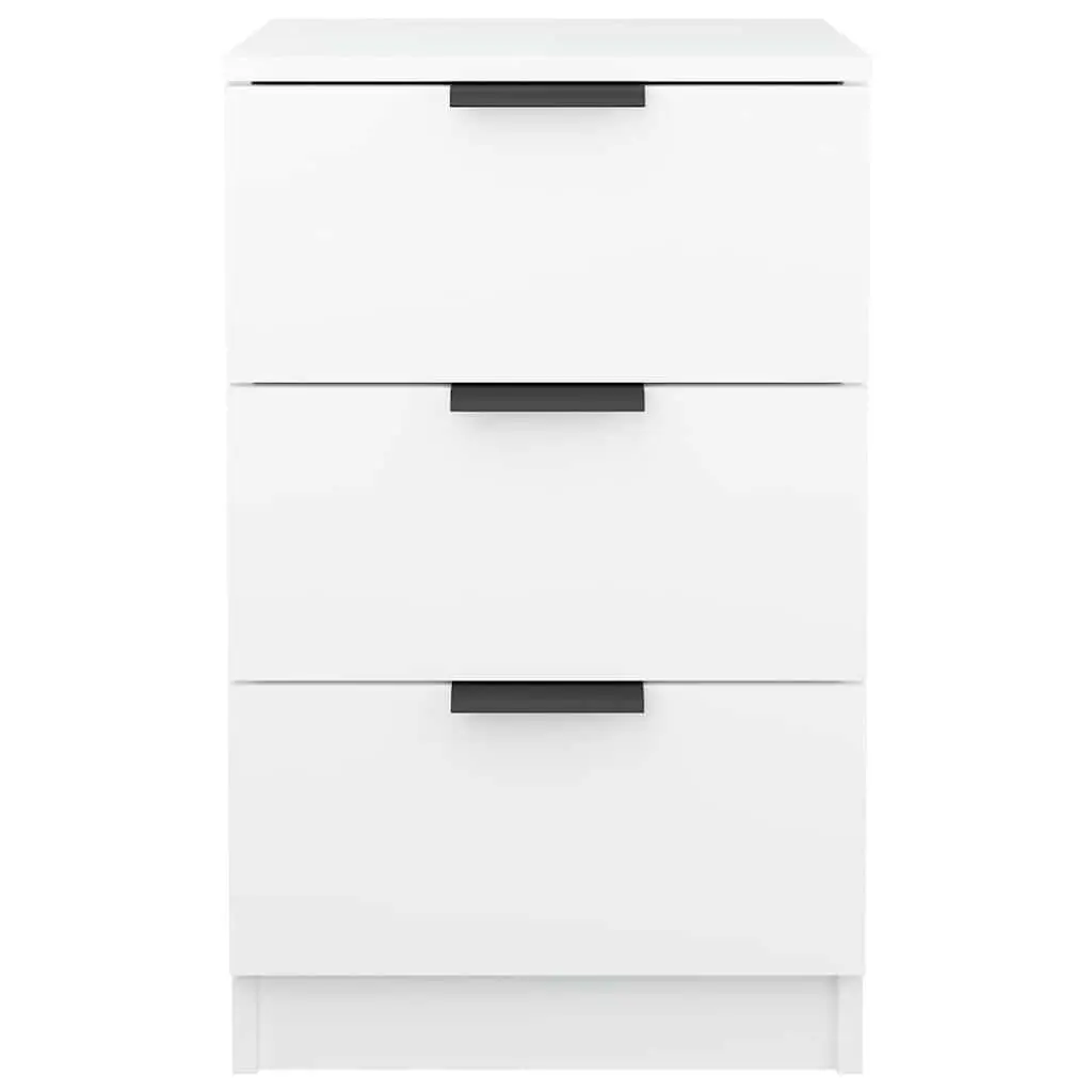 White Bedside Cabinet with Ample Storage