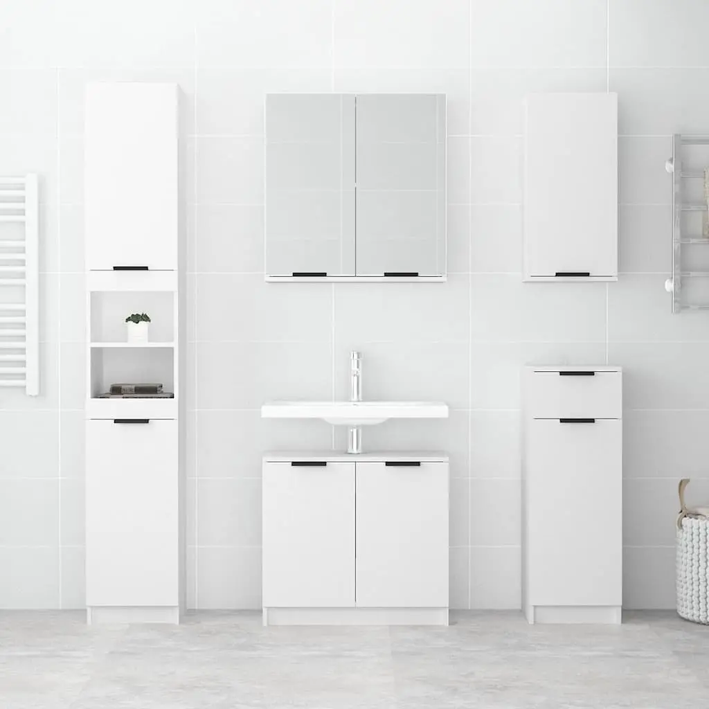 Wall-Mounted Bathroom Cabinet Storage Vanity Unit 32x20x67cm White