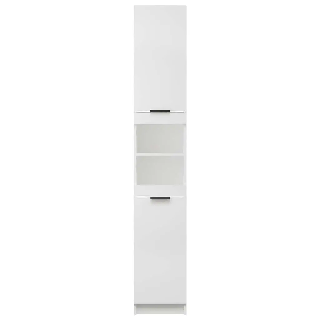 Bathroom Cabinet Storage Unit Engineered Wood 32x34x188.5cm White