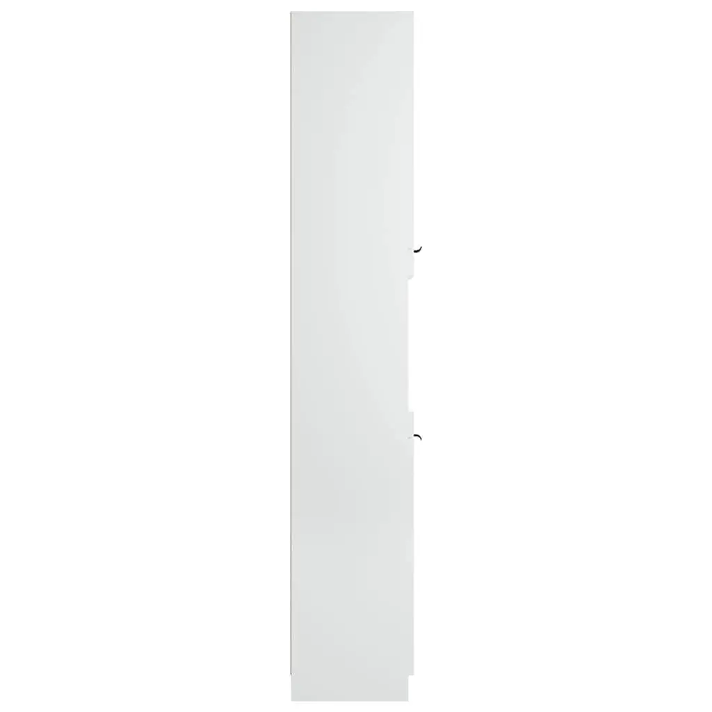 Bathroom Cabinet Storage Unit Engineered Wood 32x34x188.5cm White