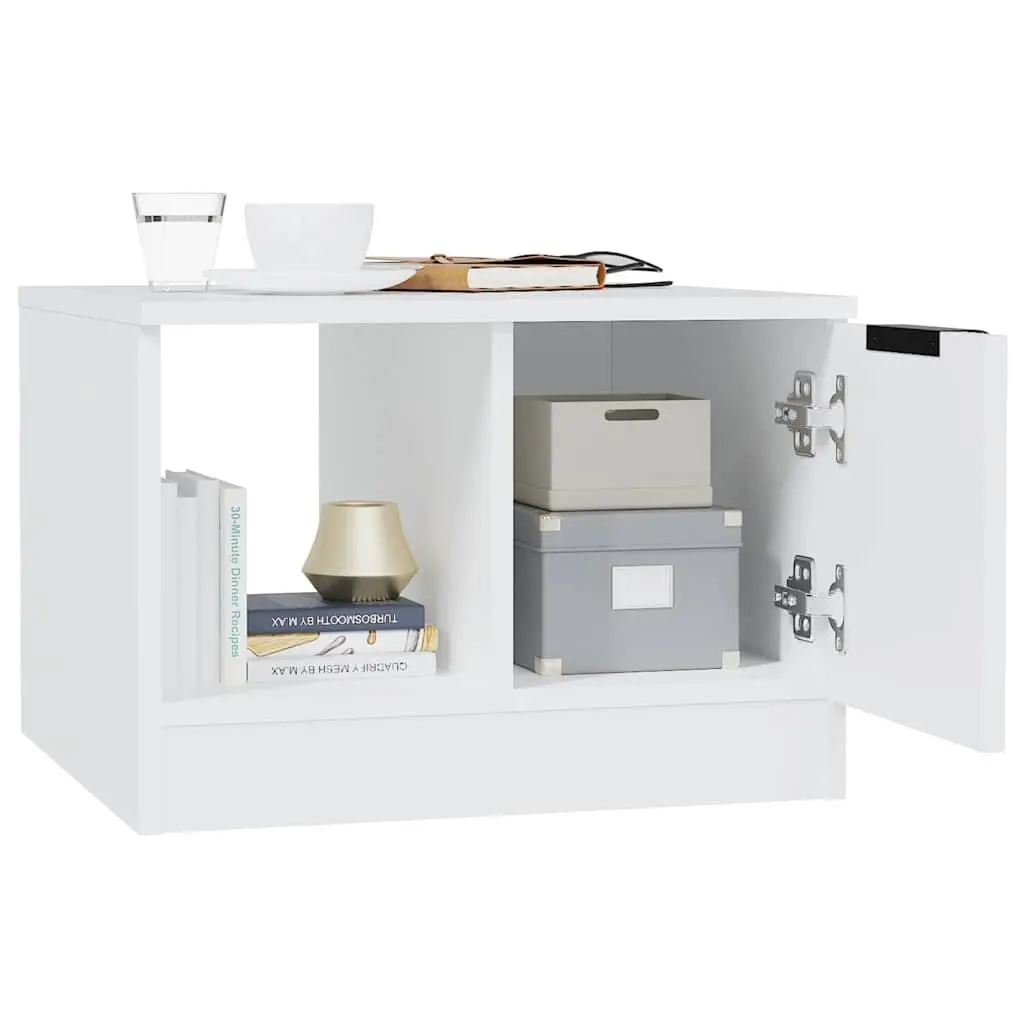 White Coffee Table with Hidden Storage