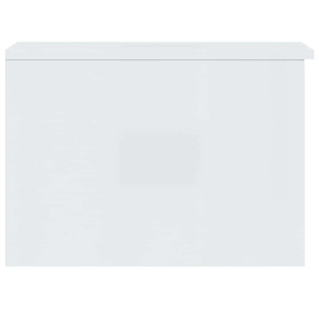 Coffee Table High Gloss White 50x50x36 cm Storage Compartments Living Room