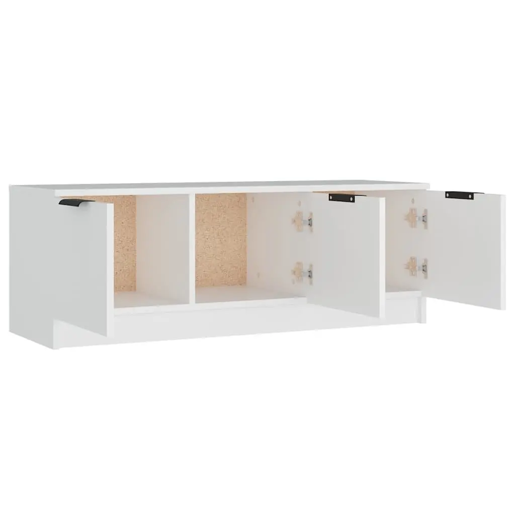 TV Cabinet Media Storage Unit 102x35x36.5 cm White Engineered Wood