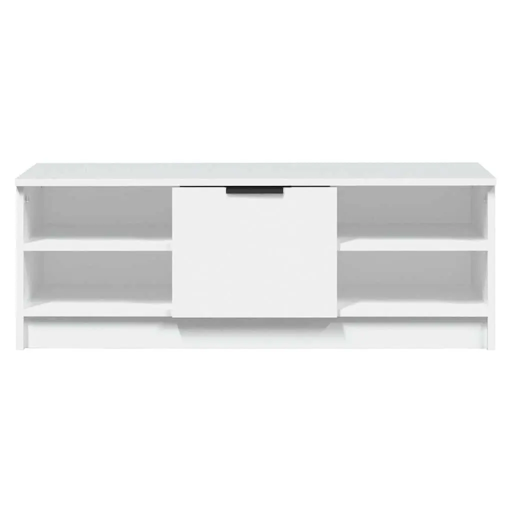 White Media Console with Storage Solutions