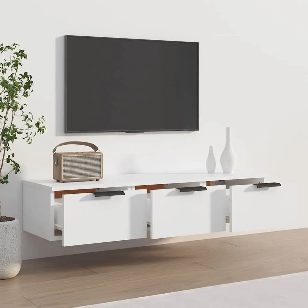 White Wall Cabinet with Ample Storage