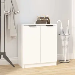 Reliable White Shoe Cabinet with Ample Storage Space