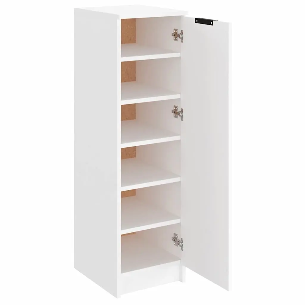 Shoe Cabinet Storage Organiser with Door Shelves 30W x 35D x 100H cm White