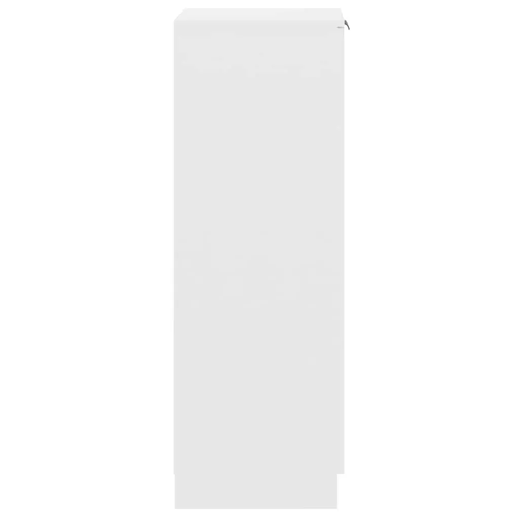 Shoe Cabinet Storage Organiser with Door Shelves 30W x 35D x 100H cm White