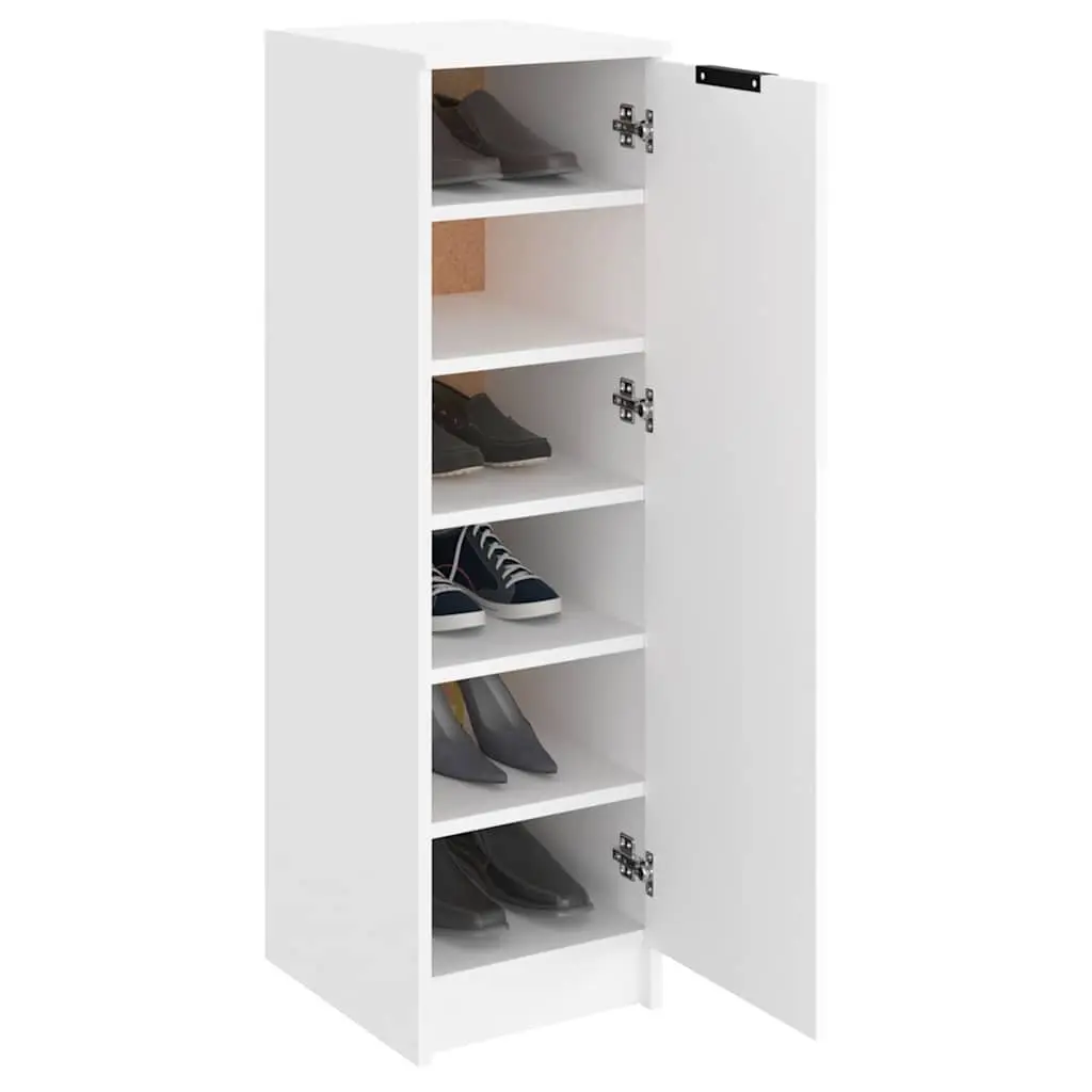 Shoe Cabinet Storage Organiser with Door Shelves 30W x 35D x 100H cm White