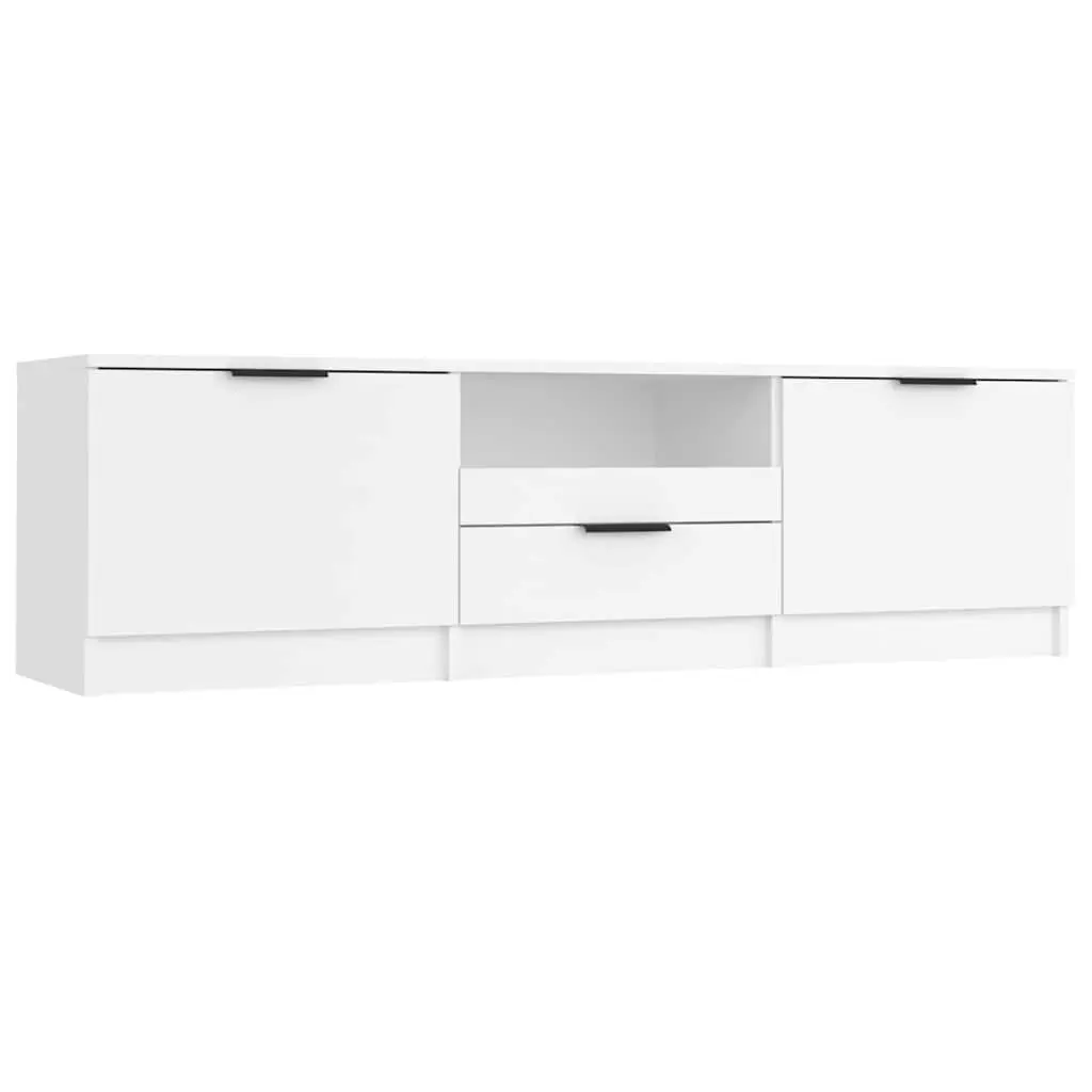 White TV Cabinet with Ample Storage Options