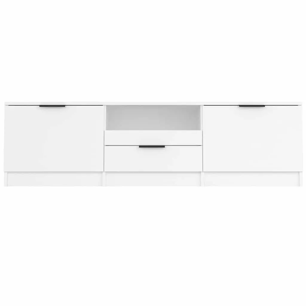 White TV Cabinet with Ample Storage Options
