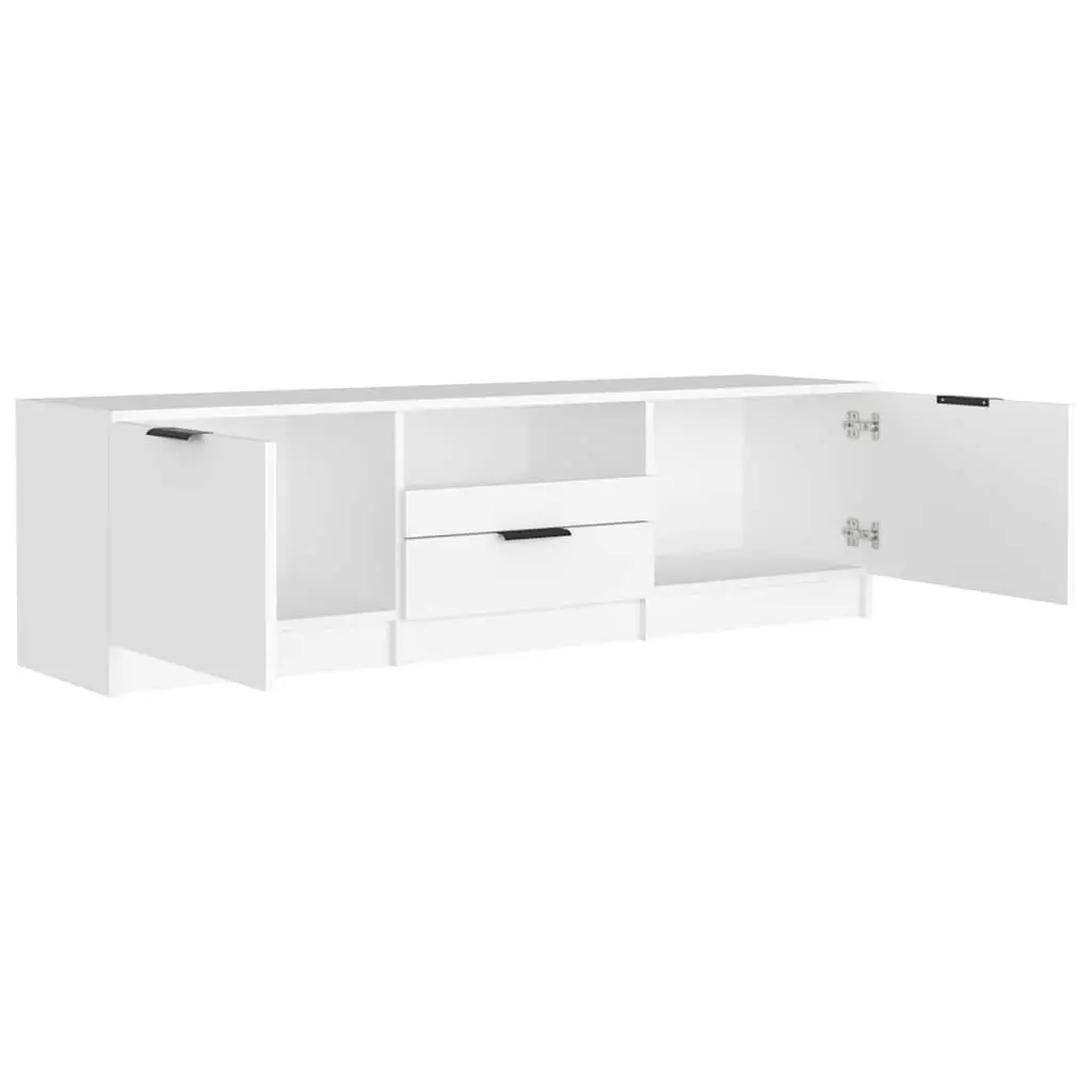 White TV Cabinet with Ample Storage Options