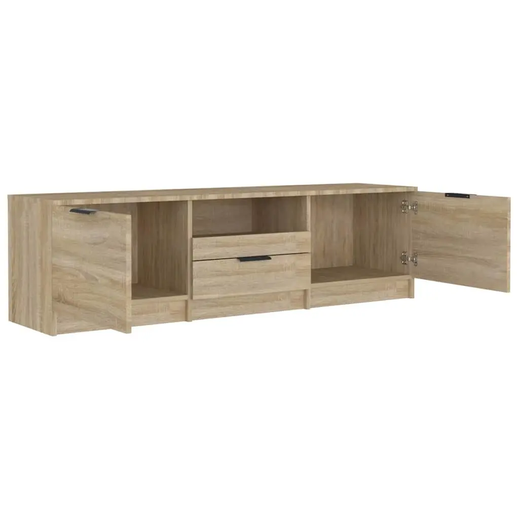 TV Cabinet Storage Unit 140cm Sonoma Oak Brown Engineered Wood Living Room