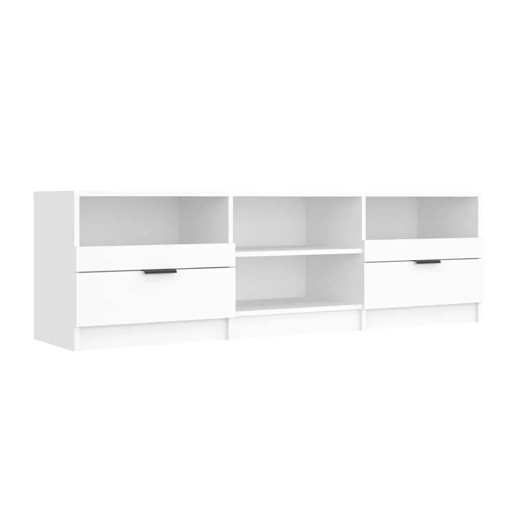 TV Cabinet Media Storage Unit 150 x 33.5 x 45 cm White Engineered Wood