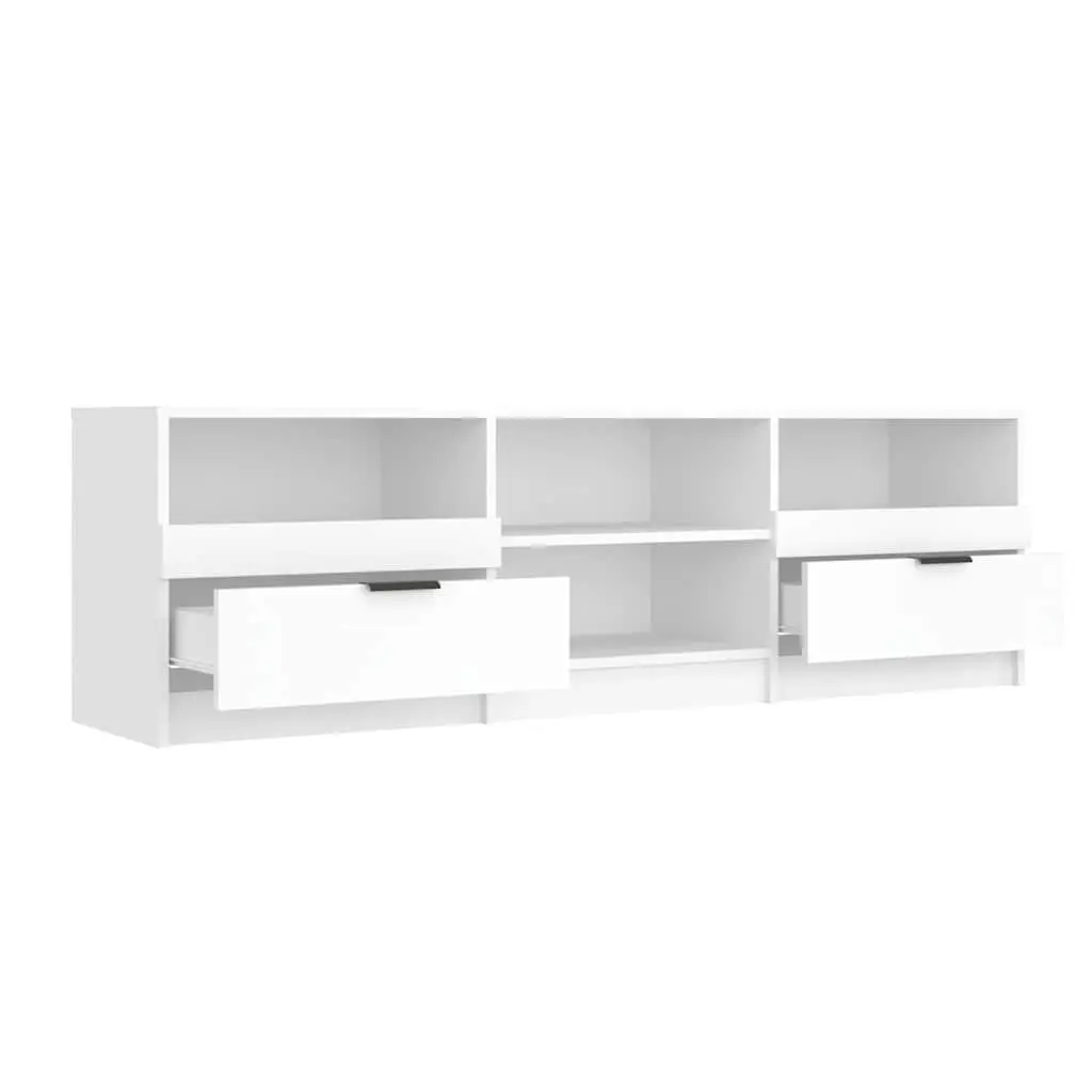 TV Cabinet Media Storage Unit 150 x 33.5 x 45 cm White Engineered Wood